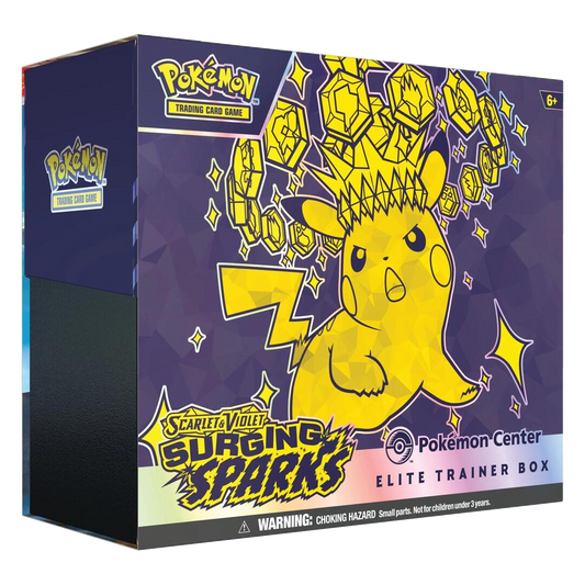 Surging Sparks POKEMON CENTER EXCLUSIVE Elite Trainer Box