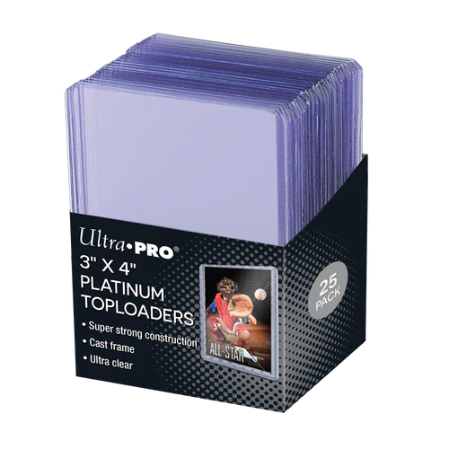 Ultra PRO 3" x 4" Ultra Clear Platinum Toploaders (35pt Thick, 25ct per pack)